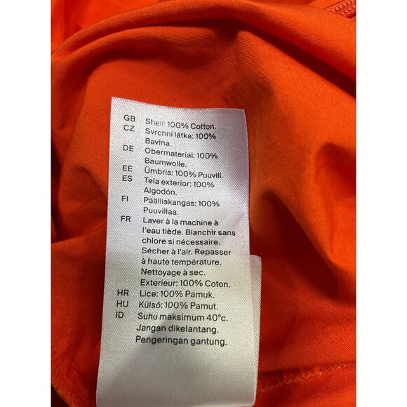 Cos 'Gathered' Orange Cotton Open-Back Jumpsuit Size 4 - Picture 4 of 4